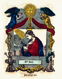 Image pieuse : Sainte Zoé. Gravure du 19e siècle. Collection privée - Anonymous Anonymous