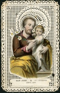 Image pieuse : Saint Joseph et Jésus - Anonymous Anonymous