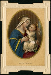 Image pieuse : Vierge Marie avec Jésus - Anonymous Anonymous
