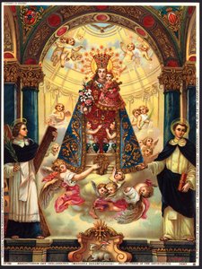 Image pieuse : Vierge protégeant les infortunés