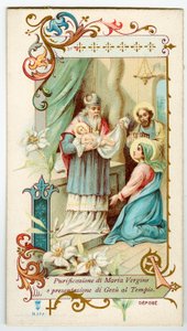 Image pieuse : Présentation de Jésus au temple - Anonymous Anonymous