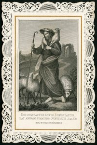 Image pieuse : le Bon Pasteur (gravure)