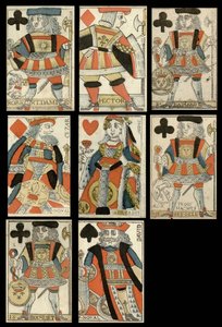 Jeu de cartes avec des personnages historiques.