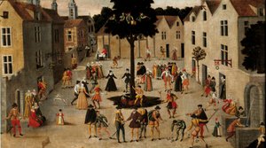 Tradition populaire : fête populaire autour de l