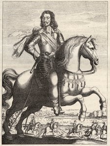 Portrait de Bernard de Saxe-Weimar (Saxe-Weimar) (1604-1639) avec la représentation de la capture de Jean de Werth par le duc Bernard et le duc de Rohan. Gravure du XVIIe siècle. Collection privée. - Anonymous Anonymous