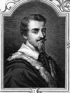 Portrait de Camillo Procaccini (1551 - 1629) peintre italien. gravure de 1859 dans « les galeries d