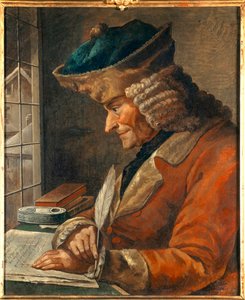 Portrait de François Marie Arouet Voltaire (1694-1778) dans son cabinet de travail. Peinture du 18ème siècle. Paris, musée Carnavalet - Anonymous Anonymous