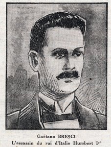 Portrait de Gaetano Bresci (1869-1901), anarchiste italien qui a assassiné le roi Humbert 1er (Umberto I) - Anonymous Anonymous