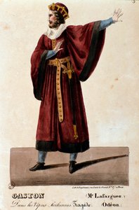 Portrait de Gaston interprété par Lafargues dans Les Vêpres siciliennes (I vespri siciliani) opéra de Giuseppe Verdi - Anonymous Anonymous