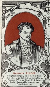 Portrait de Germain Pilon (1535-1590), sculpteur français. Gravure de 1914. Collection privée - Anonymous Anonymous