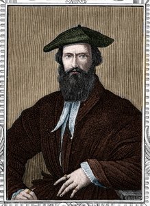 Portrait de Girolamo Francesco Maria Mazzola dit Parmigianino ou Le Parmesan (1503-1540) peintre italien. Gravure de 1859 dans "Les galeries d