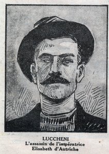 Portrait de Luigi Lucheni (1873-1910), anarchiste italien, assassin en 1898 d