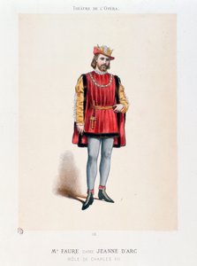 Portrait de M. Faure interprétant le roi Charles VII dans l