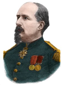 Portrait de Pierre Philippe Denfert Rochereau (Denfert-Rochereau) (1823-1878) colonel français. - Anonymous Anonymous