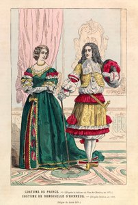 Costume de prince et costume de demoiselle d