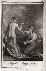 Psyché suppliant. Gravure de 1819 dans « Lettres à Émilie sur la mythologie » par Charles Albert Demoustier (1760-1801). Collection privée - Anonymous Anonymous