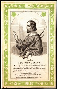 Représentation de Saint Panthène d