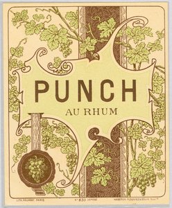 Publicité pour le punch au rhum (fin du 19e siècle)