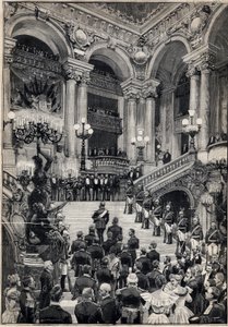Marins russes montant le grand escalier lors d