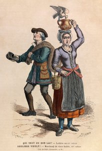 Vendeurs de lait et de vêtements d