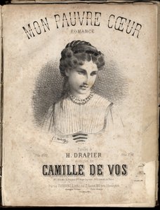 Partition pour "Mon pauvre cœur" paroles de H. Drapier musique de Camille de Vos. Collection privée. - Anonymous Anonymous