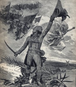 Statue du général François Christophe Kellerman (1735-1820) général français, vainqueur de la bataille de Valmy (20 septembre 1792) : "Vive la nation !". Gravure dans "Le Petit Parisien" le 14/09/1892. Collection privée