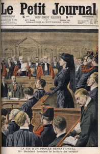 Affaire Steinheil : Marguerite Steinheil (1869-1954) écoutant la lecture du verdict - Le Petit Journal, novembre 1909 - Anonymous Anonymous