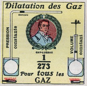 Température et dilatation : expansion des gaz étudiée par Louis-Joseph Gay-Lussac (1778-1850). Illustration anonyme de 1925. Collection privée. - Anonymous Anonymous
