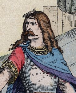 Le chef gaulois Vercingétorix (72-46 av. J.-C.) - gravure - Anonymous Anonymous