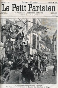 La guerre hispano-américaine : la foule arrache l