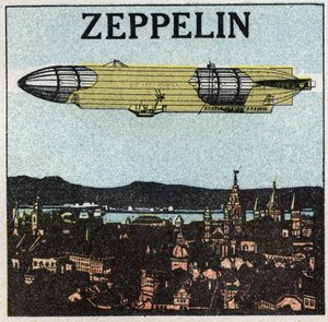 Les ballons : zeppelin. Illustration anonyme de 1925. - Anonymous Anonymous