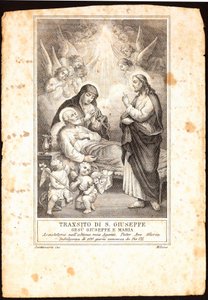 La mort de Saint Joseph. Image pieuse - Anonymous Anonymous