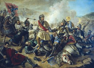 Le soldat Juan de Urbieta capturant le roi François Ier de France à la bataille de Pavie du 24 février - Anonymous Anonymous