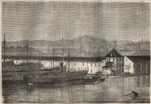 Le bagne de Toulon au XIXe siècle. Gravure dans "Histoire des bagnes depuis leur création à nos jours" (1877) par Pierre Zaccone (1817-1895). Collection privée. - Anonymous Anonymous