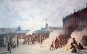 Le tsar Nicolas Ier et ses soldats pendant le 14 décembre