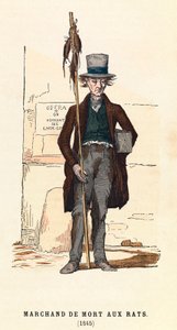 Un marchand de mort aux rats en 1845 à Paris, gravure, collection privée - Anonymous Anonymous