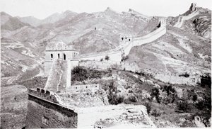 Vue de la Grande Muraille de Chine Photographie du début du 20e siècle