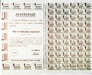 Première Guerre mondiale : tickets de rationnement pour le pain, le beurre, le sucre et le riz