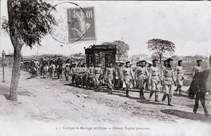 Cortège de mariage en Chine Photographie du début du 20ème siècle - Collection privée