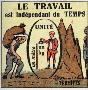 Travail et puissance : le travail dépend du temps. Illustration anonyme de 1925. - Anonymous Anonymous