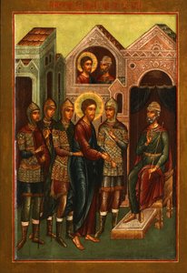 Le Christ devant Pilate, début du 20ème siècle - Anonymous Russian icon painter