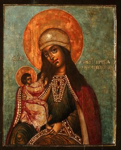 Mère de Dieu de Siloam, années 1710 - Anonymous Russian icon painter