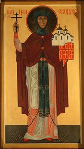 Sainte Eupraxie, Princesse de Pskov - Anonymous Russian icon painter