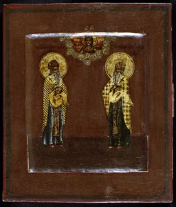 Saints Gurias de Kazan et Varsonofius de Tver - Anonymous Russian icon painter