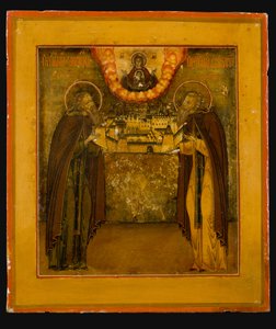 Saints Zosime et Savvatiy de Solovki, fin 18ème siècle - Anonymous Russian icon painter