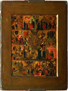 La Glorification de la Vierge Akathist Hymn à la Très Sainte Théotokos - Anonymous Russian icon painter