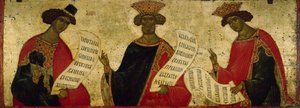 Les prophètes Daniel, David et Salomon, vers 1497