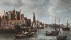 Vue de la Nieuwe Kerk à Amsterdam - Anthonie Beerstraten