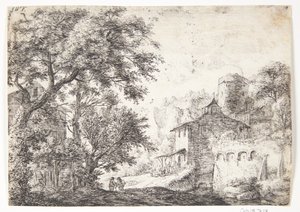 Mur de la ville avec une auberge