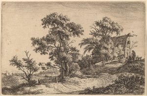 Cottage sur une colline - Anthonie Waterloo